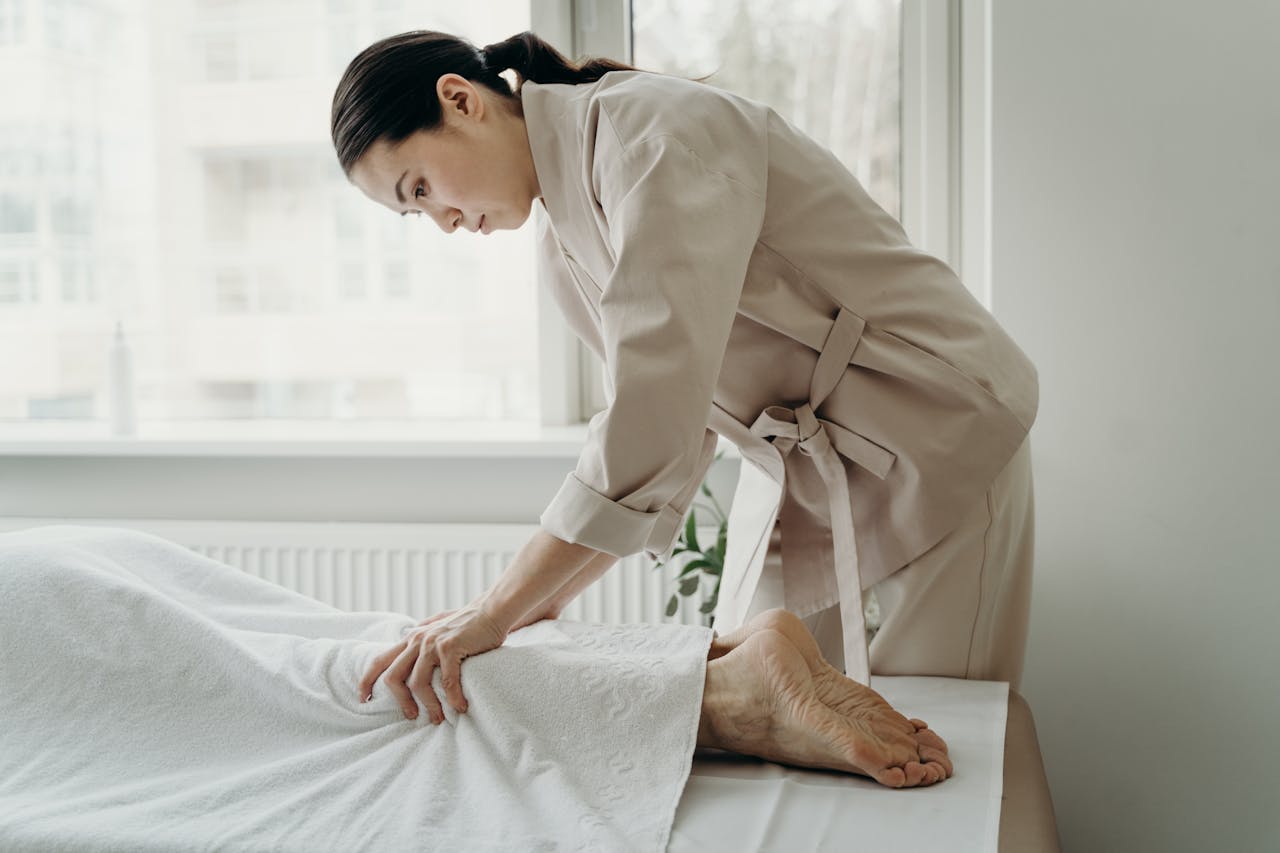 A Woman Doing Massage